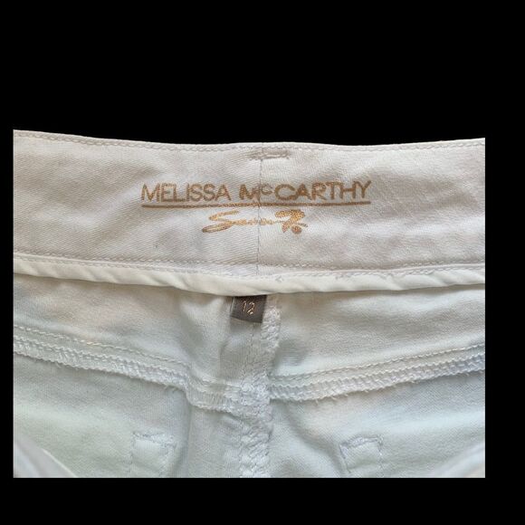 Melissa McCarthy Seven 7 White Pencil Jeans 12 - Picture 3 of 7